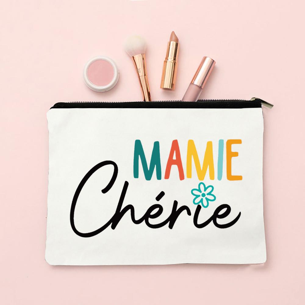 Thank You Grandma for All These Magical Moments Print Makeup Bag Travel Toiletries Organizer Bags Women Cosmetic Case Mamie Gift