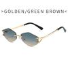 New claw hook sunglasses fashion polygonal frameless sunglasses high sense personality funny trend sunglasses
