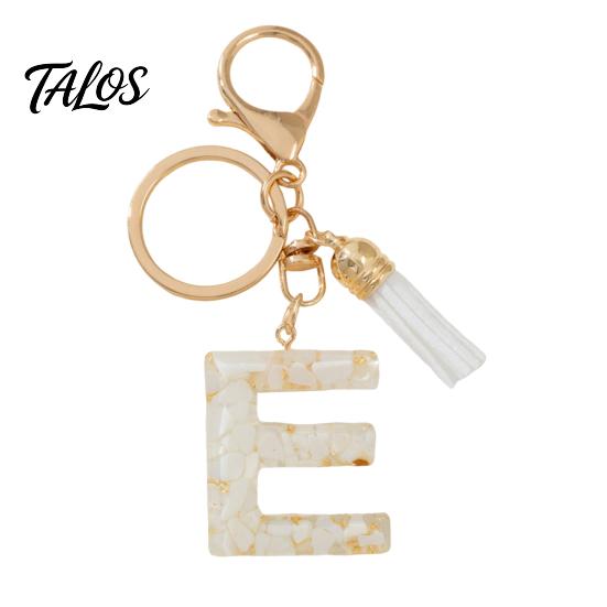 Lightweight Keychain Pendant, Letter A-Z Charm with Tassel, Alphabet Car Decoration Initial Metal Keyring for Handbag Backpack Bag Pendant Accessory