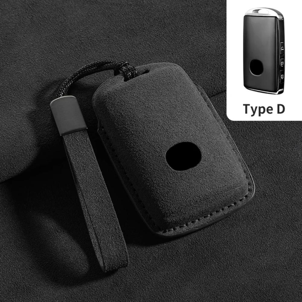 Suede Leather Car Remote Key Case Cover Shell for Mazda 3 6 Alexa CX30 CX50 CX60 CX 3CX4 CX5 CX8 CX9 Protector Fob Accessories