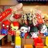 Adorable Marvel Cartoon Spiderman Couple Keychain Rubber Key Accessories