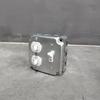 2Pcs Multipurpose Square Metal Outlet Box Covers Flame Retardant Raised Designs for Switches Receptacle Safety