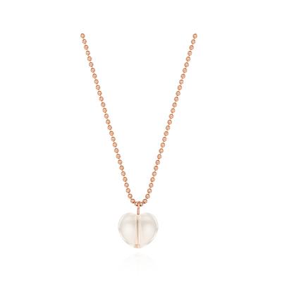 Tirrlirr Heart And (Edit) Silver Pink Necklace Tnssvp13967M-W