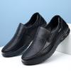 Leather Shoes Men's Genuine Leather Summer Middle-aged Father Shoes Breathable Cool Leather Shoes Platform Business Casual Shoes