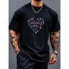 Comfortable and Versatile Creative Pattern Men's Pure Cotton T-shirt, Versatile Version, Comfortable and Skin Friendly, Daily Casual