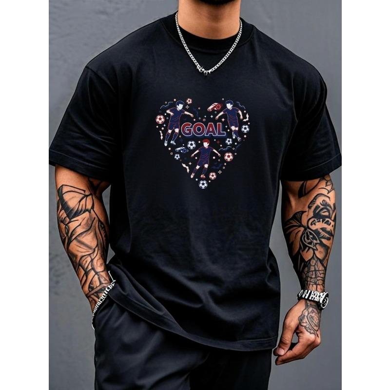 Comfortable and Versatile Creative Pattern Men's Pure Cotton T-shirt, Versatile Version, Comfortable and Skin Friendly, Daily Casual