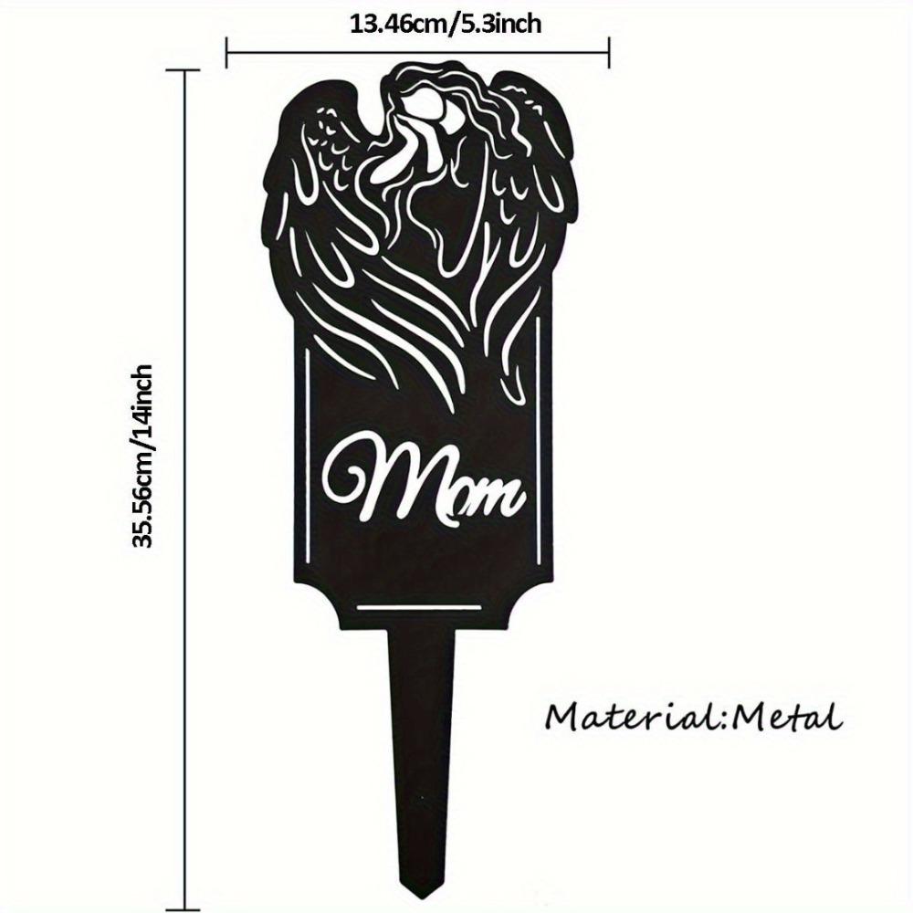 

Elegant Metal Angel Wings Garden Stake Outdoor Decor Pet Memorial Yard Cemetery Sympathy Wall Art Decorative Sign Mom