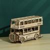 Cross-border New 3D Three-dimensional Jigsaw Puzzle Assembled Toys DIY Creative Wooden Double-decker Bus Toys Puzzle