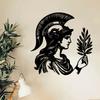 1 Stück Athena Metallwandkunst Griechische Mythologie Statue Terrasse Garten Zaun Dekor Wetterbeständige Skulptur Feiertagsgeschenk