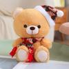 Wear Christmas Hat Christmas Series Plush Toys Bear Plushies Doll  Christmas Party Decor