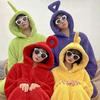 Unisex Teletubbies Costumes Disi Onesies Lala Cosplay Pajamas Adult Pyjamas Animal Sleepwear Jumpsuit