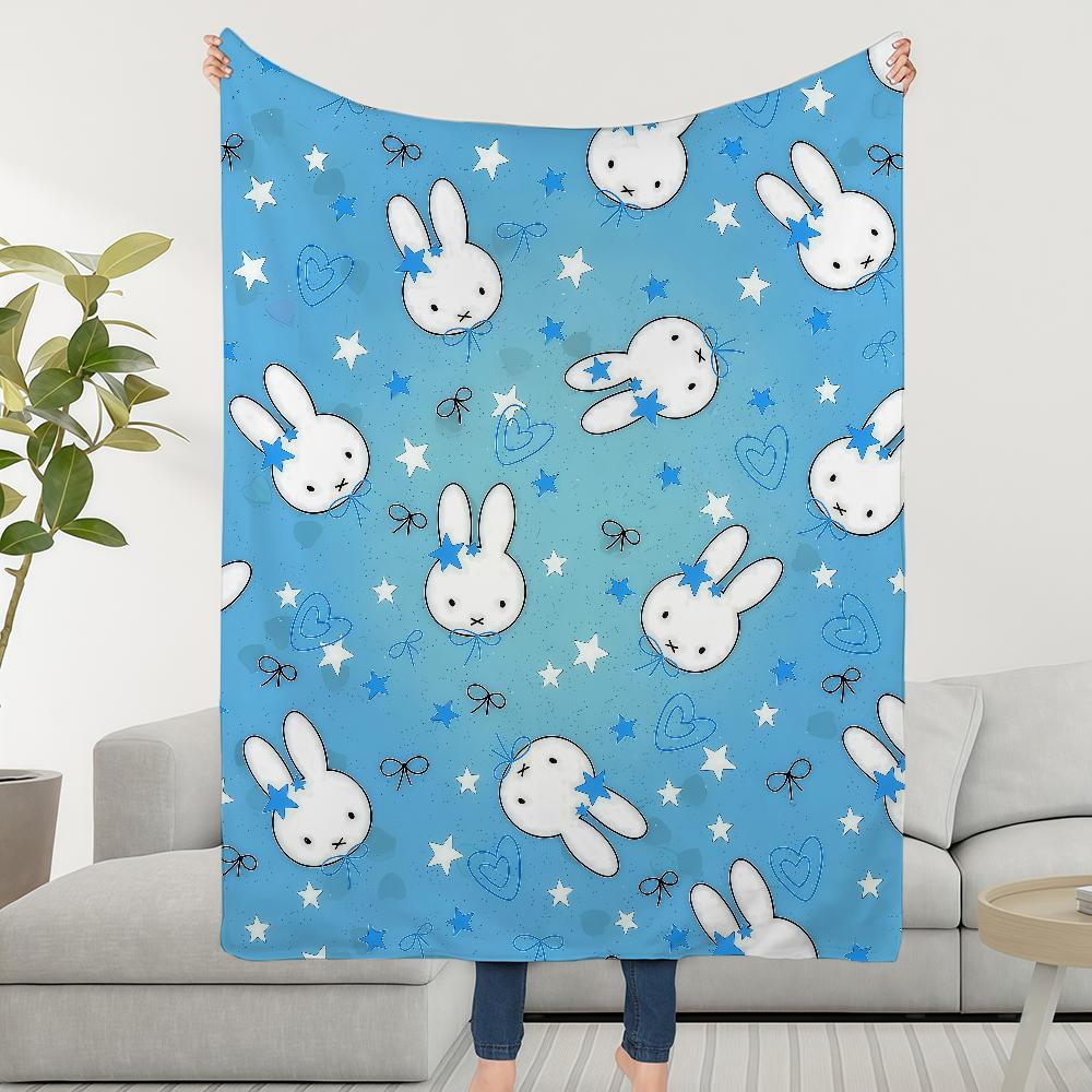 Cartoon Cute M-MiffyS-ES Rabbit Blanket Soft Warm Furry Throw Super Kids Toys Bed Sofa Car Cradle