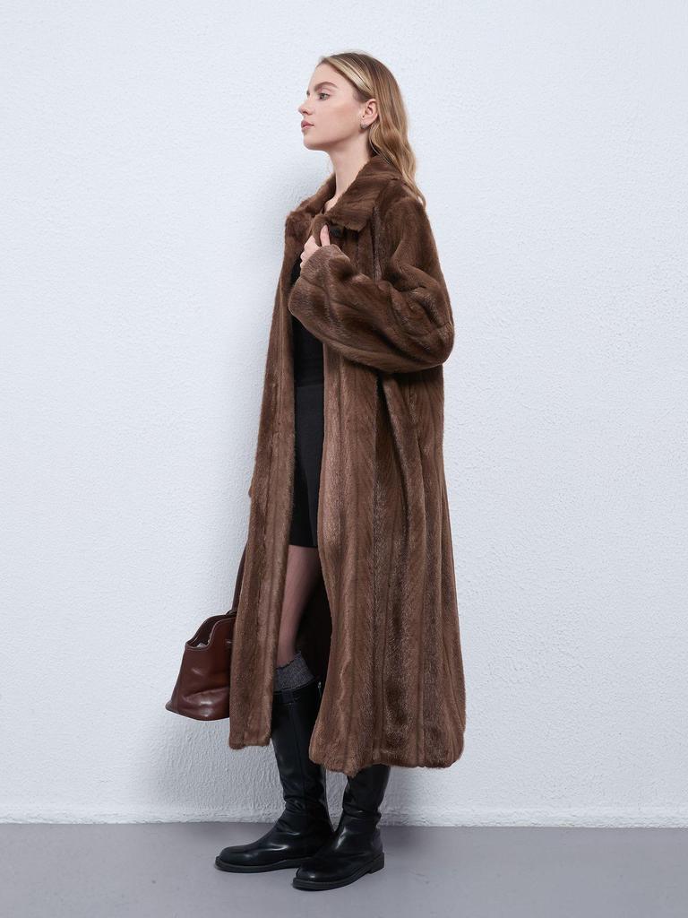 Luxurious Eco-Friendly Faux Mink Extra Long Women's Winter Coat 2025 - Plush Young Style