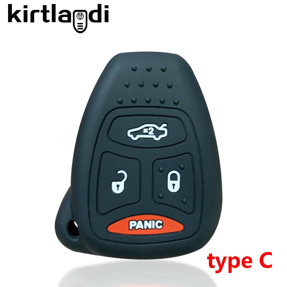 

Силиконовый чехол для ключа для Chrysler Voyager Pacifica 300c PT Cruiser Dodge Caliber Avenger Jeep Grand Cherokee Compass Patriot