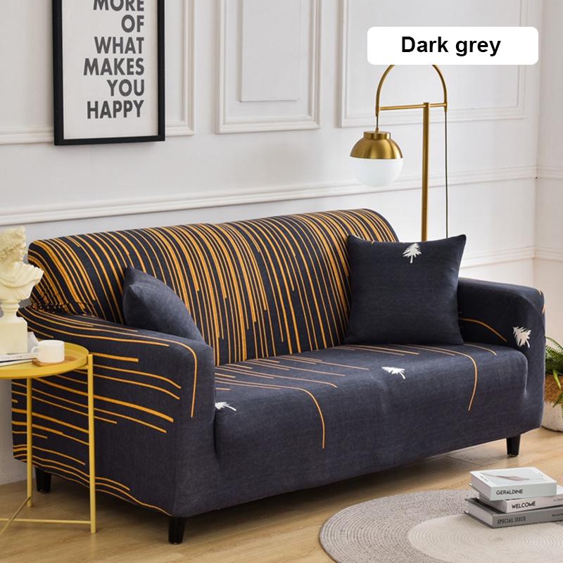 Buy Modern Color Stitching Stretch Sofa Cover for Living Room Spandex