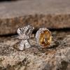 Bague Trésor en Argent Sterling S925 Topaze Naturelle Grenat Améthyste Citrine Péridot Couleur Bijoux pour Femmes