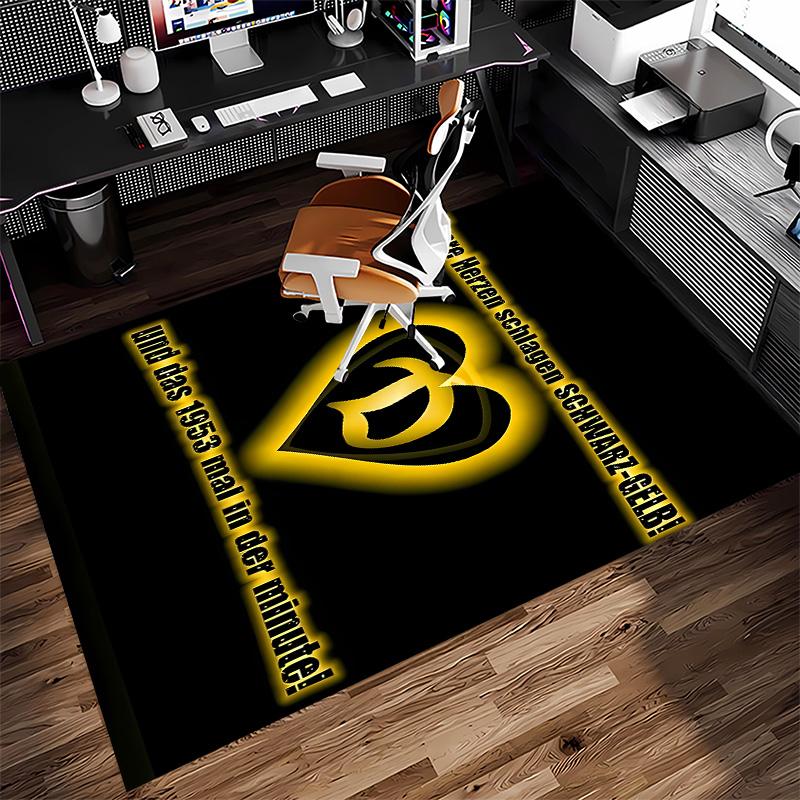Dresden City Emblem Print Area Rug - Soft, Washable Non-Slip Indoor Mat for Office Chairs, Living Room, Home Office Decorative Rug