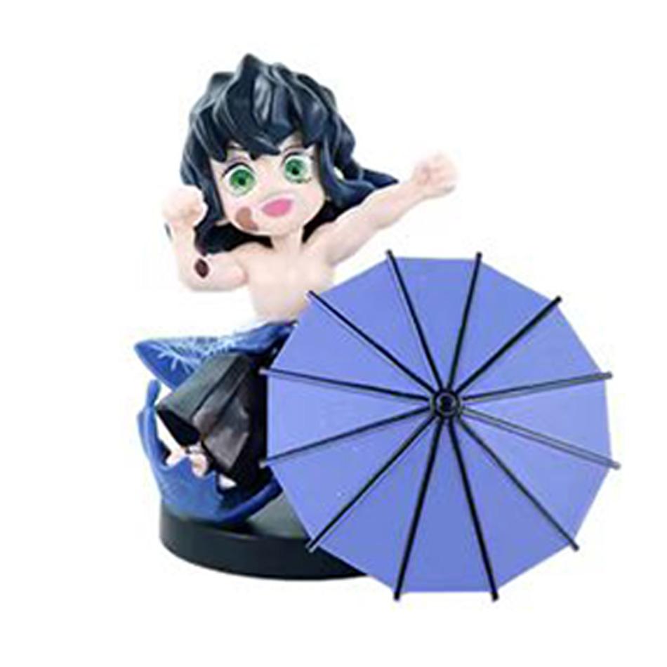 Anime Genuine Demon Slayer Action Figure Plum Rain Series Kochou Shinobu Tomioka Giyuu Kanroji Mitsuri Mystery Box Toy Gift