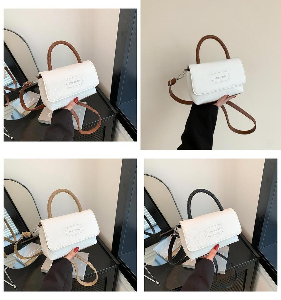2024 New Fashion Color Block Minimalist Summer Women's Bag Pu Material Versatile Casual Handbag Shoulder Crossbody Bag