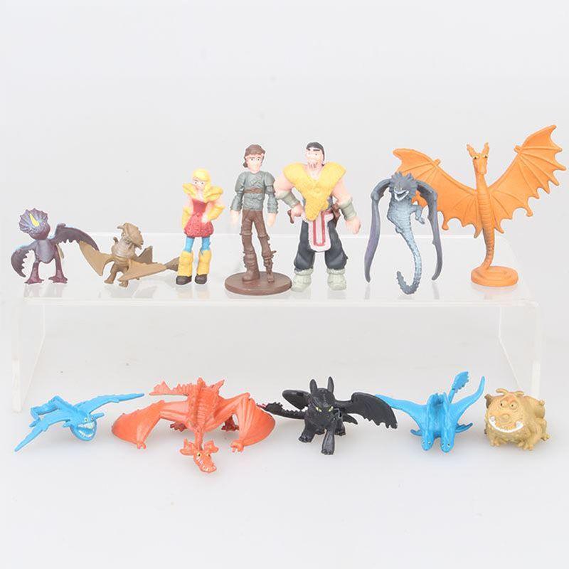 12 Pcs How To Train Your Dragon Action Figures Featuring Hiccup Astrid And Toothless Collection
