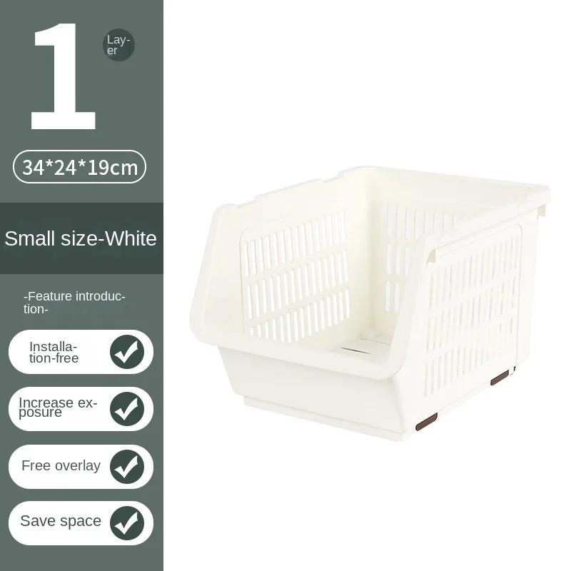 Mehrschichtiges Aufbewahrungsregal für Gemüse und Obst in der Küche. Multifunktionaler, übereinander angeordneter, beweglicher Aufbewahrungskorb für Haushaltsabfälle