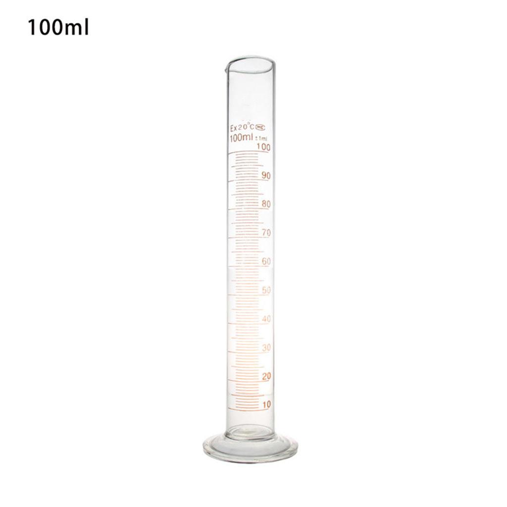 Glass Graduated Cylinder 100 mL Measuring Cylinder Science Test Single Metric