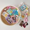 1Pc Cartoon Star Card Holder Candy Color ID Card Sleeve Keychain Hand Rope Identity Credit Cover Case Bank Bus Card Case
