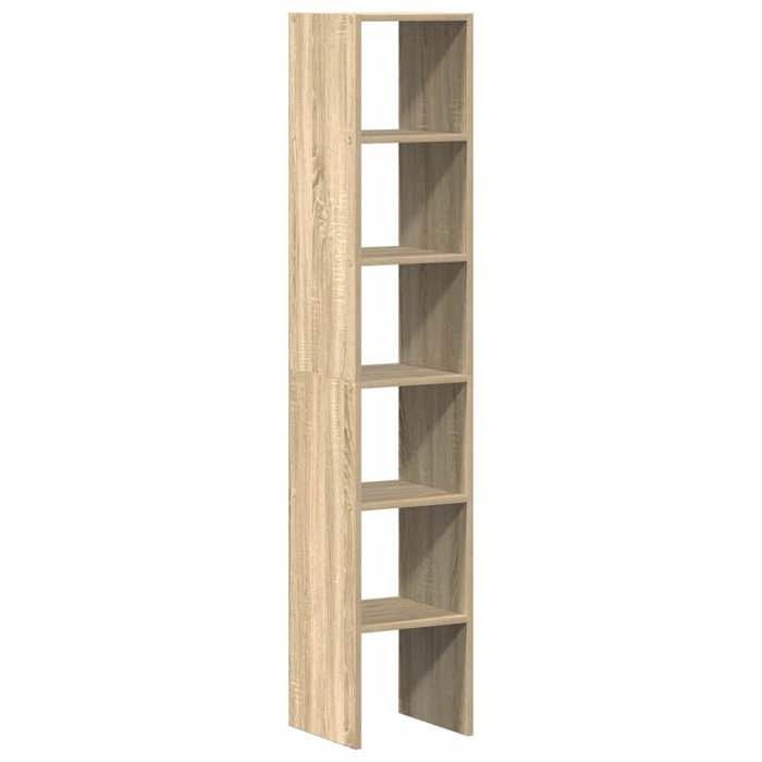 VidaXL Bibliothèques 2 pcs empilable chêne sonoma bois d'ingénierie, étagère, étagère à livres, support de livre, armoire de 858808