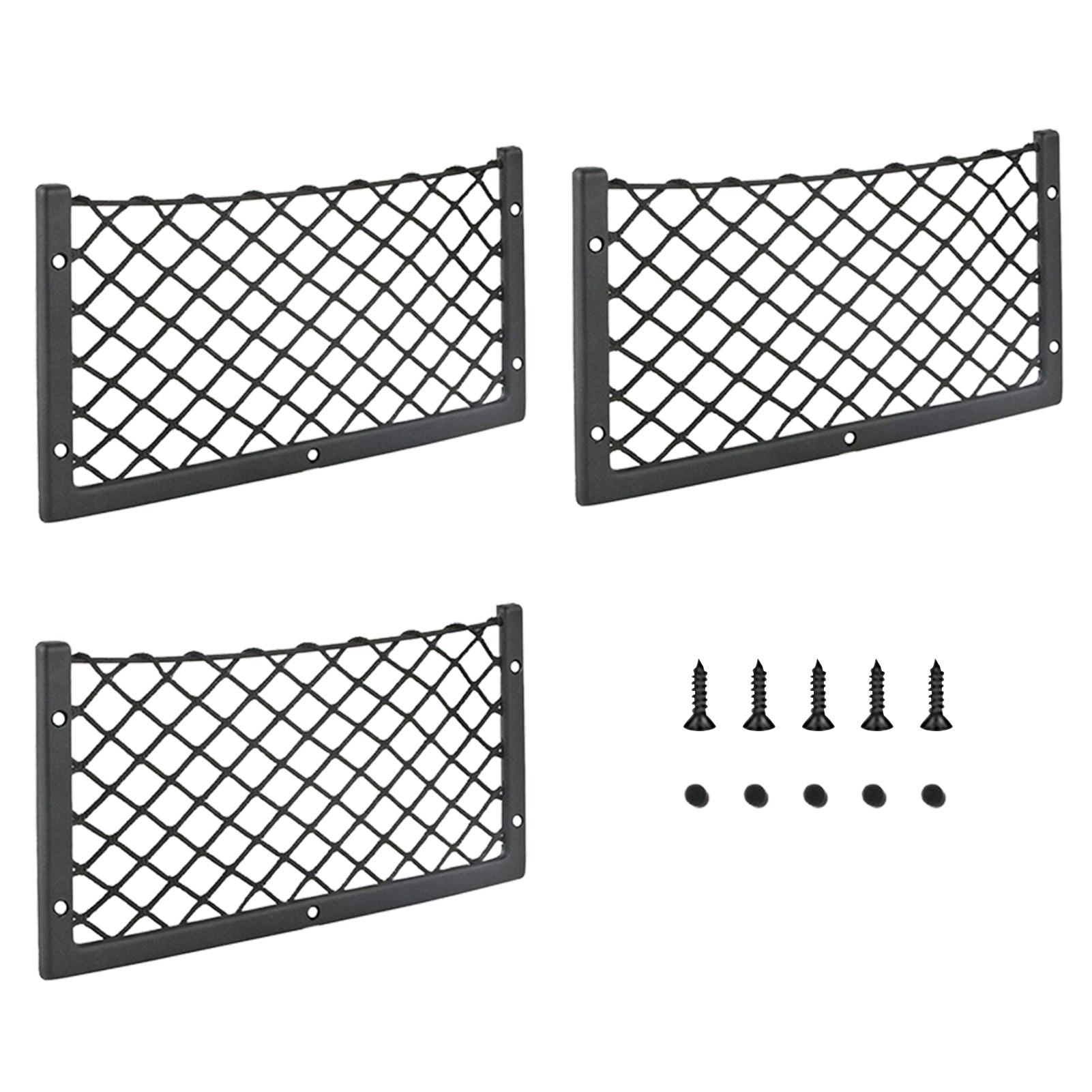

Автомобильная сетчатая сумка, держатель для автомобильной сетки, карманный органайзер для автомобильного сиденья, эластичная нейлоновая веревка с рамкой из АБС-пластика, грузовая сетка с винтами для