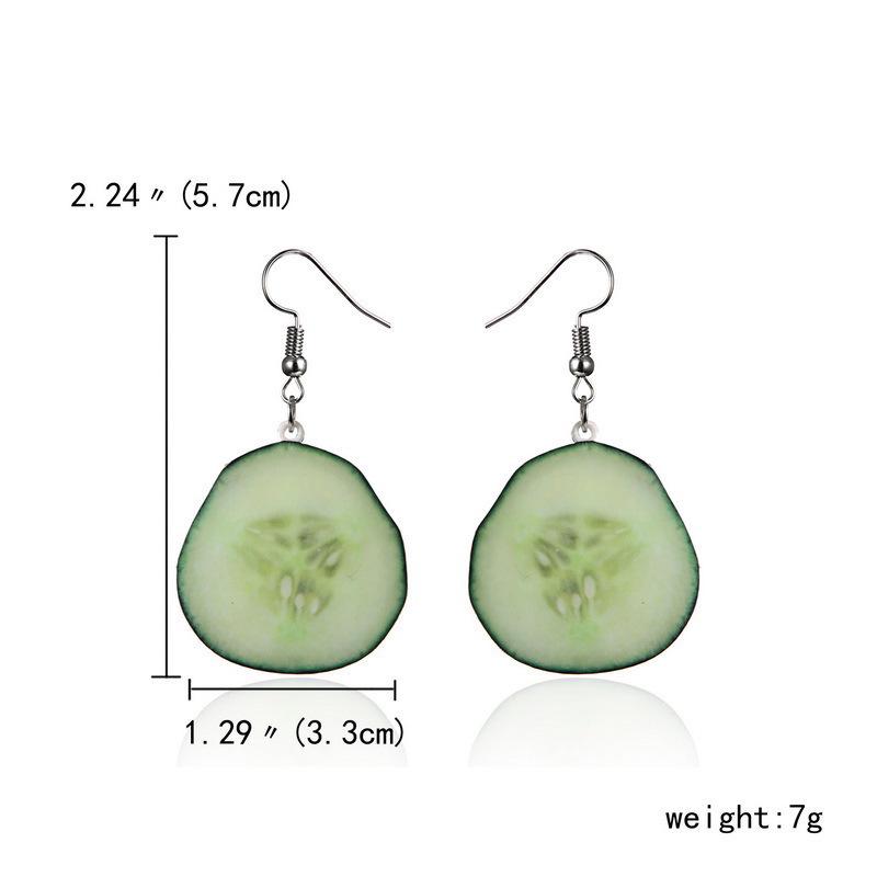 Korean Style Acrylic Pineapple & Watermelon Fruit Earrings