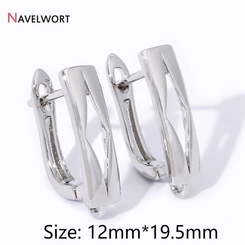 

Позолоченные 18-каратным золотом латунные швензы, крючки для серег, фурнитура для серег для изготовления ювелирных изделий, аксессуары для изготовления серег 2 Pairs