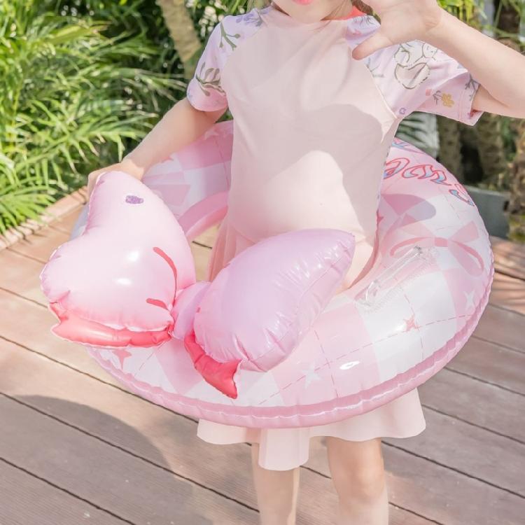 Bowknot Swimming Pool Hoop Swim Float Inflatable Swimming Rings Inflatable