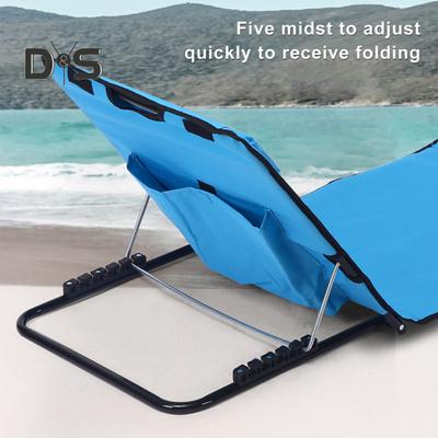 Folding Beach Mat Lounge Chair Adjustable Lightweight Waterproof Sand-proof Portable Travel Outdoor Camping Picnic Blanket with Back Support
