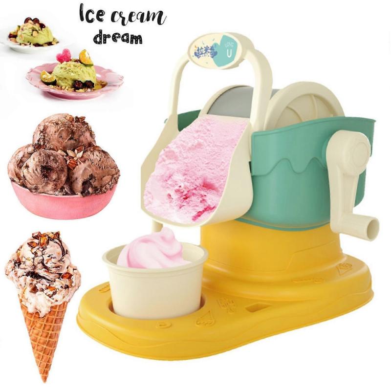 Children DIY Ice Cream Maker Kit Easy Fun Play House Toys Visual Shaved Ice Easy To Clean Encourages