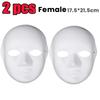 1/8pcs DIY White Masks Halloween Paper Mache Full Face Paintable Cosplay Craft Party Supplies Unisex Face Cover Costume Prop
