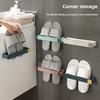 Bathroom Slippers Storage Rack, Wall-mounted Shoe Rack Without Drilling, Space-saving Storage, Bathroom Hook, Bathroom Storage