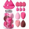 Makeup Sponge Set Blender Sponges 10 Pcs for Foundation Powder Liquid Professional Beauty Sponge Super Soft Facial Makeup Tools