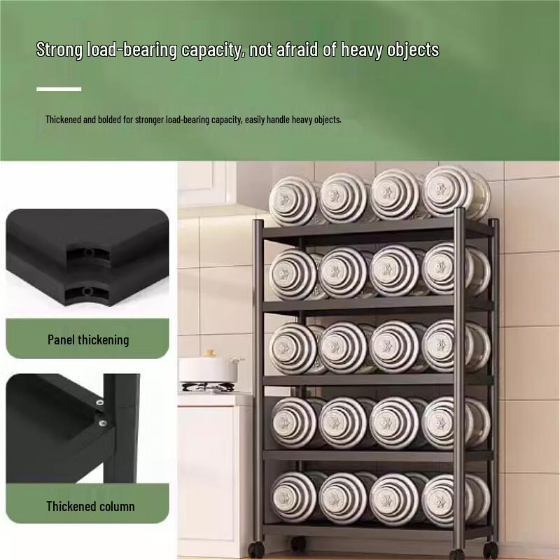Beifu 5-Layer Carbon Steel Kitchen Storage Rack