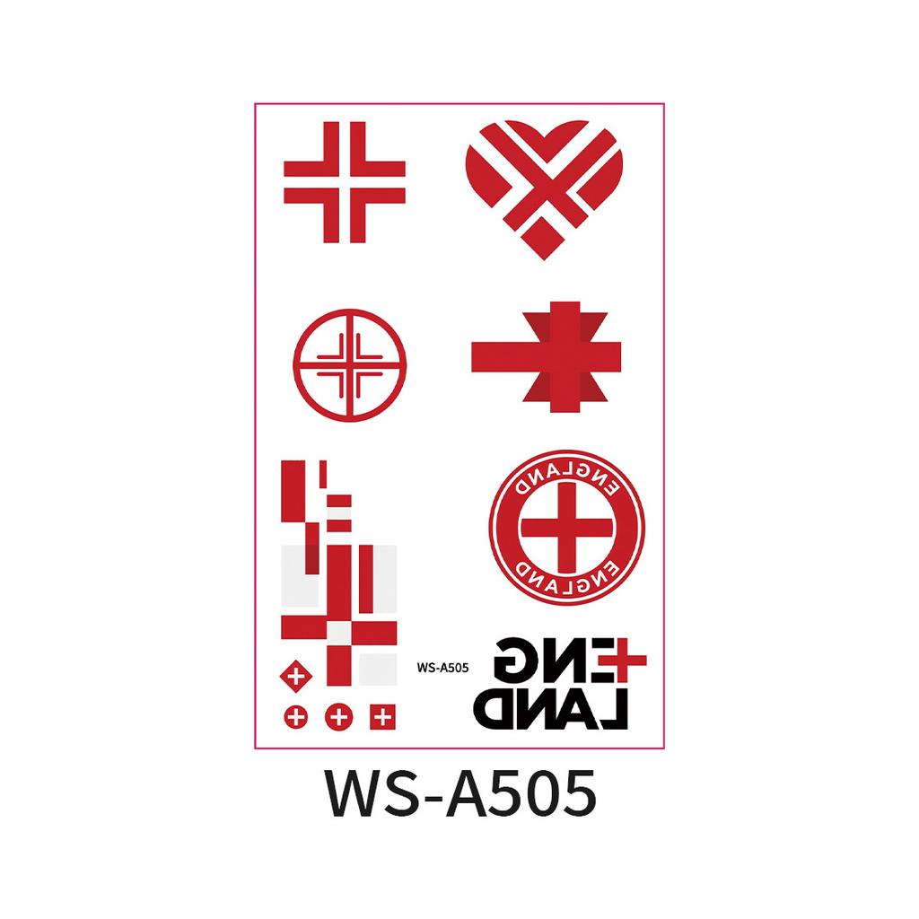 World Cup Argentina Belgium Fans Flag Face Sticker Waterproof Competition Game Tattoo Sticker