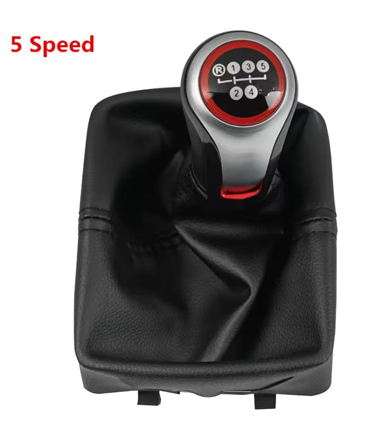 5/6 Speed Car Gear Shift Knob With Gaitor Boot Cover For Volkswagen VW Polo 9N 9N2 2002 2003 2004 2005 2006 2007 2008 2009
