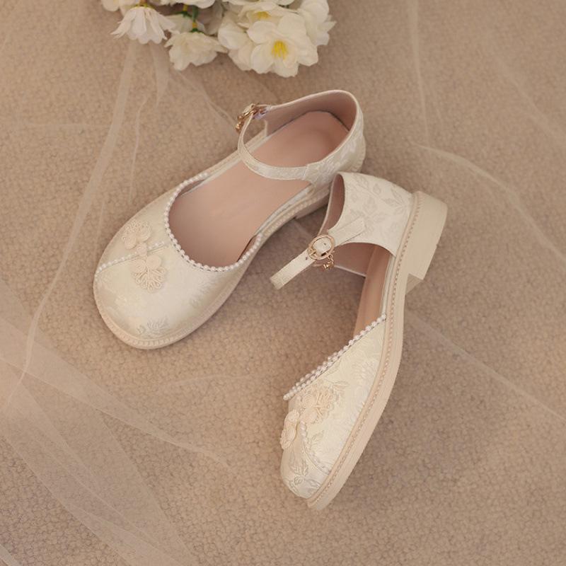 New children's sandals rubber soft sole little girl classmate pink summer buckle student shoes girls hanfu shoes