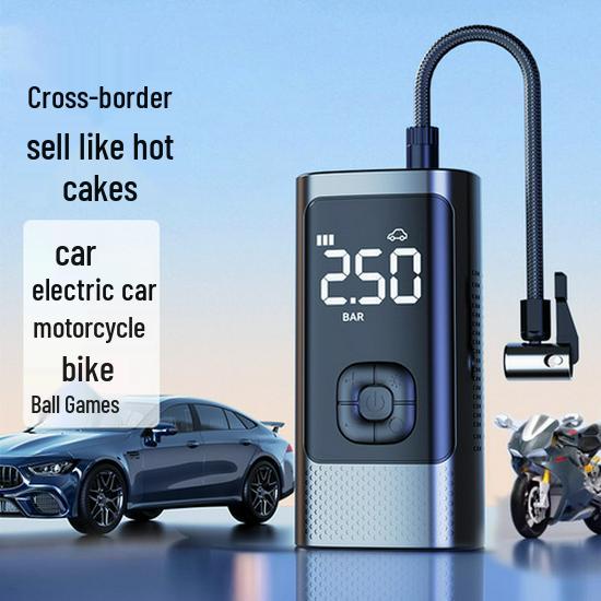 Compact Wireless Electric Tire Inflator & Air Pump with Handheld Feature