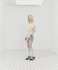 SETUP-EXE Stripe Eyelet Drape Top / Yellow
