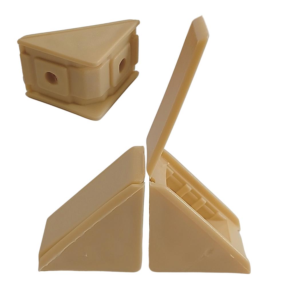 Furniture Angle Bracket 27x27x20 Komandorek Bracket with Flap BEIGE MAPLE (12) 100 PCS