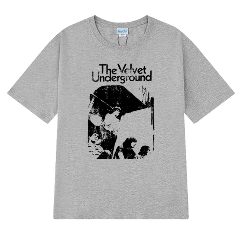 Vintage The Velvet Underground Hip Hop Rock Streetwear T Shirt Men Women Trend Oversized Short Sleeve T-shirts Unisex Cotton Top