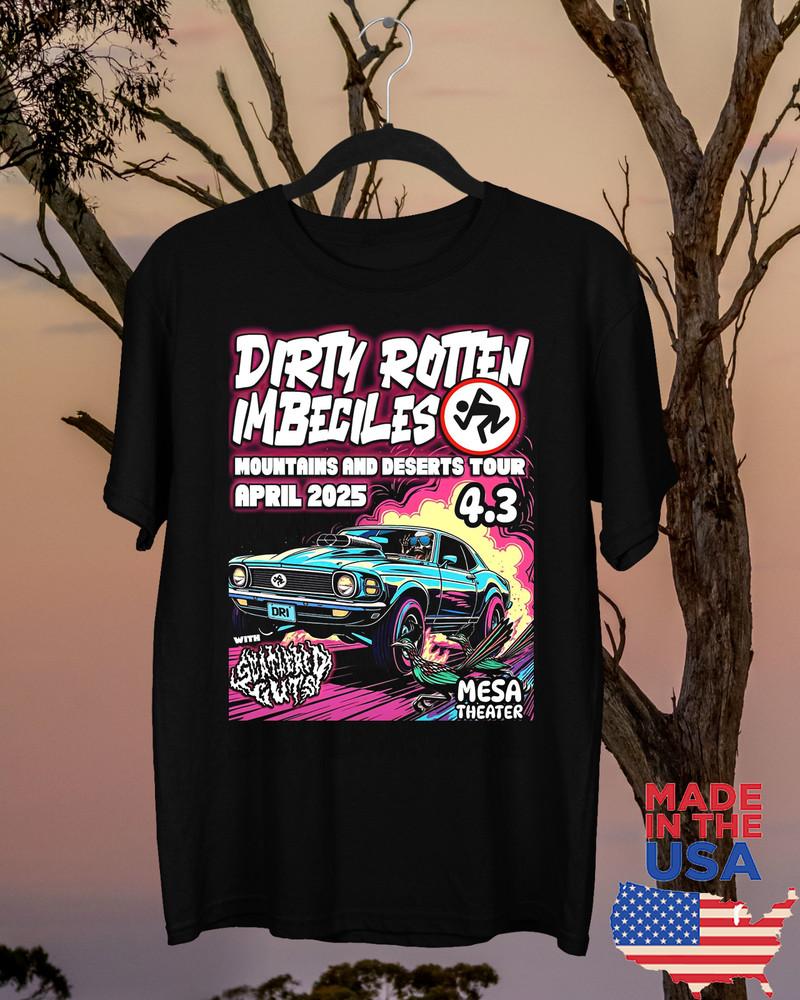 

D.R.I. Band DIRTY ROTTEN IMBECILES Mountains And Desert Tour T Shirt Size S-4XL L