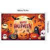 1pc Happy Halloween Party Backdrop Night Moon Castle Ghost Pumpkin Colorful for Halloween Party Living Room Decorarion Washable