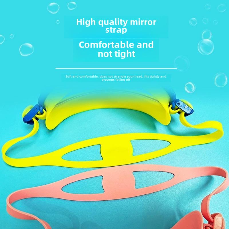 HD Cartoon Unisex Kids' Large Frame Swimming Goggles, Anti-Fog & Waterproof