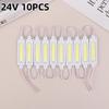 10Pcs/Lot 12V/24V Multicolour Led Modules Cob Light Backlight Shop Banner Waterproof Ip65 Decorations Warm White