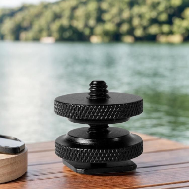 Professional 1/4inch Double Nut Tripod Mount Screw to Flash Camera Hot Shoe Adapter Tripod Mount Adapter Accessories